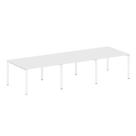 Офисная мебель Metal system Перег. стол (3 столешницы) на П-оразном м/к БП.ПРГ-3.2 Белый/Белый 3600х1235х750