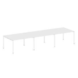Офисная мебель Metal system Перег. стол (3 столешницы) на П-оразном м/к БП.ПРГ-3.3 Белый/Белый 4200х1235х750