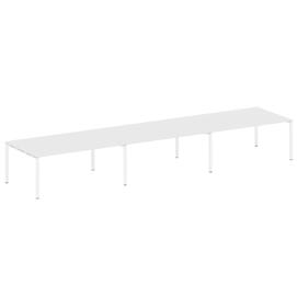 Офисная мебель Metal system Перег. стол (3 столешницы) на П-оразном м/к БП.ПРГ-3.5 Белый/Белый 5400х1235х750