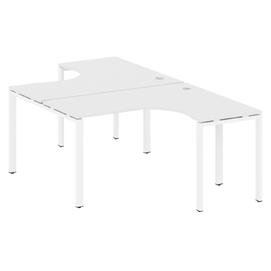 Офисная мебель Metal system Р. ст. криволинейная на П-образном м/к БП.РАС-СА-2.3 Белый/Белый 1400х2435х750
