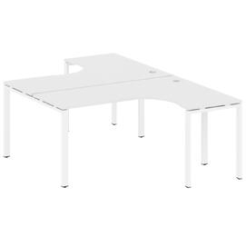 Офисная мебель Metal system Р. ст. криволинейная на П-образном м/к БП.РАС-СА-2.4 Белый/Белый 1600х2435х750