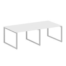Офисная мебель Metal system Перег. стол (2 столешницы) на О-образном м/к БО.ПРГ-2.2 Белый/Серый 2400х1235х750