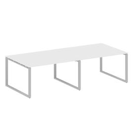 Офисная мебель Metal system Перег. стол (2 столешницы) на О-образном м/к БО.ПРГ-2.3 Белый/Серый 2800х1235х750