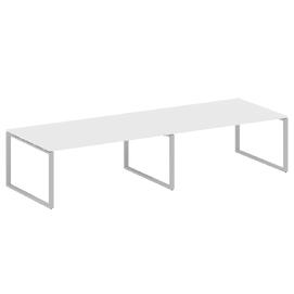 Офисная мебель Metal system Перег. стол (2 столешницы) на О-образном м/к БО.ПРГ-2.5 Белый/Серый 3600х1235х750