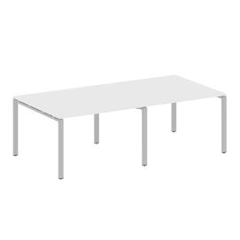 Офисная мебель Metal system Перег. стол (2 столешницы) на П-образном м/к БП.ПРГ-2.2 Белый/Серый 2400х1235х750