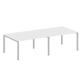 Офисная мебель Metal system Перег. стол (2 столешницы) на П-образном м/к БП.ПРГ-2.3 Белый/Серый 2800х1235х750