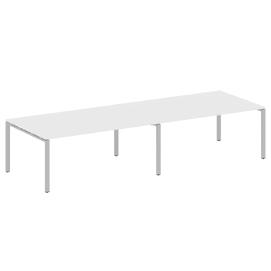 Офисная мебель Metal system Перег. стол (2 столешницы) на П-образном м/к БП.ПРГ-2.5 Белый/Серый 3600х1235х750