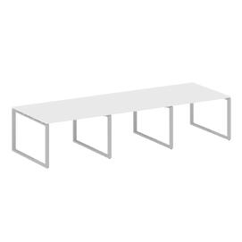 Офисная мебель Metal system Перег. стол (3 столешницы) на О-оразном м/к БО.ПРГ-3.2 Белый/Серый 3600х1235х750