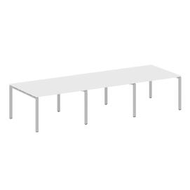 Офисная мебель Metal system Перег. стол (3 столешницы) на П-оразном м/к БП.ПРГ-3.2 Белый/Серый 3600х1235х750