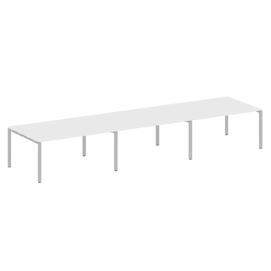 Офисная мебель Metal system Перег. стол (3 столешницы) на П-оразном м/к БП.ПРГ-3.4 Белый/Серый 4800х1235х750