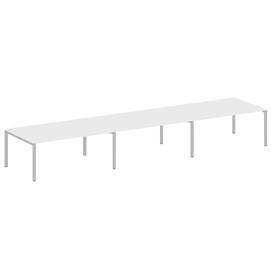 Офисная мебель Metal system Перег. стол (3 столешницы) на П-оразном м/к БП.ПРГ-3.5 Белый/Серый 5400х1235х750