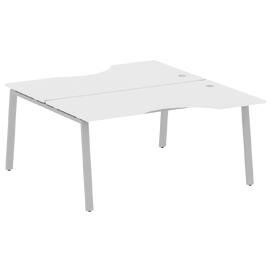 Офисная мебель Metal system Р. ст. криволинейная на А-образном м/к БА.РАС-СА-2.1 Белый/Серый 1600х1835х750