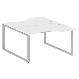 Офисная мебель Metal system Р. ст. криволинейная на О-образном м/к БО.РАС-СА-2.2 Белый/Серый 1400х1835х750