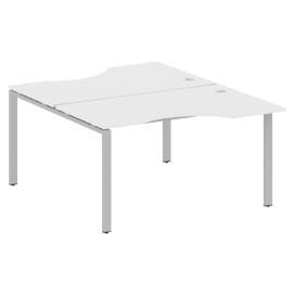 Офисная мебель Metal system Р. ст. криволинейная на П-образном м/к БП.РАС-СА-2.2 Белый/Серый 1400х1835х750