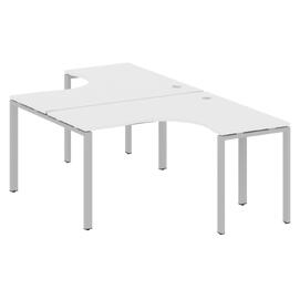 Офисная мебель Metal system Р. ст. криволинейная на П-образном м/к БП.РАС-СА-2.3 Белый/Серый 1400х2435х750