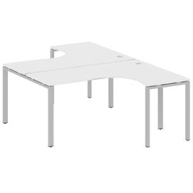 Офисная мебель Metal system Р. ст. криволинейная на П-образном м/к БП.РАС-СА-2.4 Белый/Серый 1600х2435х750