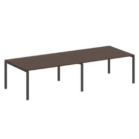 Офисная мебель Metal system Перег. стол (2 столешницы) на П-образном м/к БП.ПРГ-2.4 Венге Цаво/Антрацит 3200х1235х750