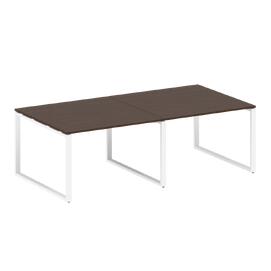 Офисная мебель Metal system Перег. стол (2 столешницы) на О-образном м/к БО.ПРГ-2.2 Венге Цаво/Белый 2400х1235х750