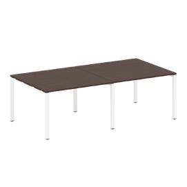 Офисная мебель Metal system Перег. стол (2 столешницы) на П-образном м/к БП.ПРГ-2.2 Венге Цаво/Белый 2400х1235х750