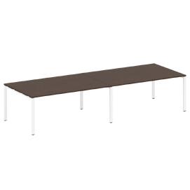 Офисная мебель Metal system Перег. стол (2 столешницы) на П-образном м/к БП.ПРГ-2.5 Венге Цаво/Белый 3600х1235х750