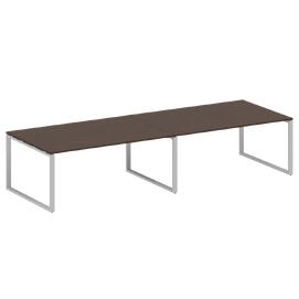 Офисная мебель Metal system Перег. стол (2 столешницы) на О-образном м/к БО.ПРГ-2.5 Венге Цаво/Серый 3600х1235х750
