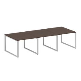 Офисная мебель Metal system Перег. стол (3 столешницы) на О-оразном м/к БО.ПРГ-3.1 Венге Цаво/Серый 3000х1235х750