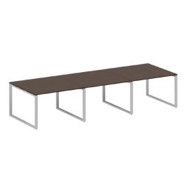 Офисная мебель Metal system Перег. стол (3 столешницы) на О-оразном м/к БО.ПРГ-3.2 Венге Цаво/Серый 3600х1235х750