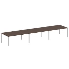 Офисная мебель Metal system Перег. стол (3 столешницы) на П-оразном м/к БП.ПРГ-3.5 Венге Цаво/Серый 5400х1235х750