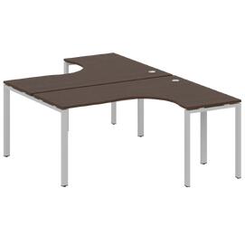 Офисная мебель Metal system Р. ст. криволинейная на П-образном м/к БП.РАС-СА-2.4 Венге Цаво/Серый 1600х2435х750