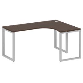 Офисная мебель Metal system Стол криволинейный правый на О-образном м/к БО.СА-4 (R) Венге Цаво/Серый 1600х1200х750