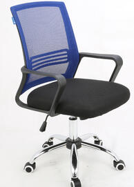 Офисное кресло AL 776 Ткань черная/Сетка синяя