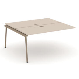 Офисная мебель Estetica Стол приставка к опорным тумбам ES.SPR-3-VK Тиквуд светлый/Латте металл 1380x730x750