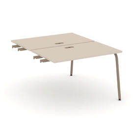 Офисная мебель Estetica Двойной стол приставка к опор. тумбам ES.D.SPR-2-LK Капучино/Латте металл 1180x1500x750