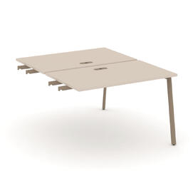 Офисная мебель Estetica Двойной стол приставка к опор. тумбам ES.D.SPR-2-LP Капучино/Латте металл 1180x1500x750