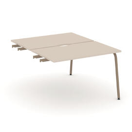 Офисная мебель Estetica Двойной стол приставка к опор. тумбам ES.D.SPR-2-VK Капучино/Латте металл 1180x1500x750