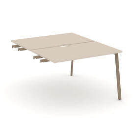 Офисная мебель Estetica Двойной стол приставка к опор. тумбам ES.D.SPR-2-VP Капучино/Латте металл 1180x1500x750