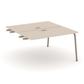 Офисная мебель Estetica Двойной стол приставка к опор. тумбам ES.D.SPR-3-LK Капучино/Латте металл 1380x1500x750