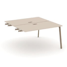 Офисная мебель Estetica Двойной стол приставка к опор. тумбам ES.D.SPR-3-LP Капучино/Латте металл 1380x1500x750