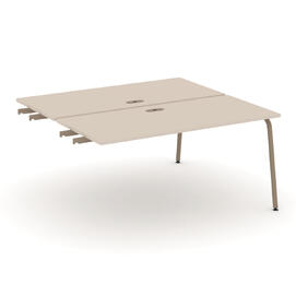 Офисная мебель Estetica Двойной стол приставка к опор. тумбам ES.D.SPR-4-LK Капучино/Латте металл 1580x1500x750