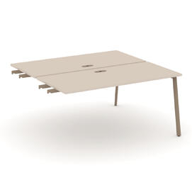 Офисная мебель Estetica Двойной стол приставка к опор. тумбам ES.D.SPR-4-LP Капучино/Латте металл 1580x1500x750