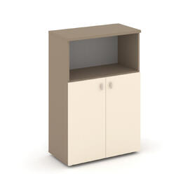 Офисная мебель Estetica Шкаф сред. широкий ES.ST-2.1 Латте/Сатин 800x420x1207