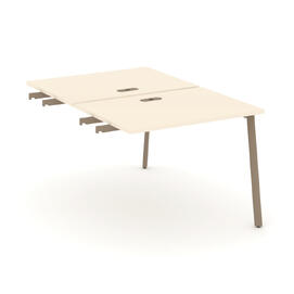 Офисная мебель Estetica Двойной стол приставка к опор. тумбам ES.D.SPR-1-LP Сатин/Латте металл 980x1500x750