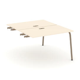 Офисная мебель Estetica Двойной стол приставка к опор. тумбам ES.D.SPR-2-LK Сатин/Латте металл 1180x1500x750
