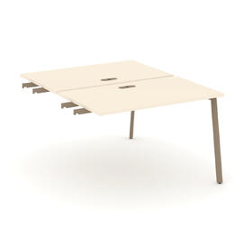 Офисная мебель Estetica Двойной стол приставка к опор. тумбам ES.D.SPR-2-LP Сатин/Латте металл 1180x1500x750