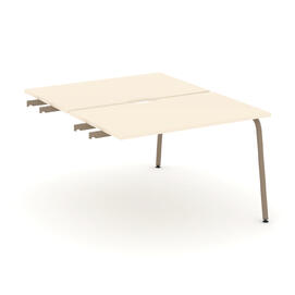 Офисная мебель Estetica Двойной стол приставка к опор. тумбам ES.D.SPR-2-VK Сатин/Латте металл 1180x1500x750