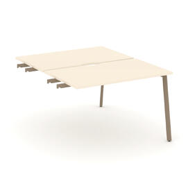 Офисная мебель Estetica Двойной стол приставка к опор. тумбам ES.D.SPR-2-VP Сатин/Латте металл 1180x1500x750