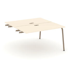 Офисная мебель Estetica Двойной стол приставка к опор. тумбам ES.D.SPR-3-LK Сатин/Латте металл 1380x1500x750