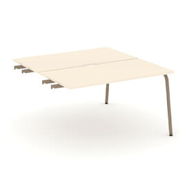 Офисная мебель Estetica Двойной стол приставка к опор. тумбам ES.D.SPR-3-VK Сатин/Латте металл 1380x1500x750
