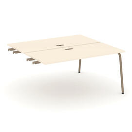 Офисная мебель Estetica Двойной стол приставка к опор. тумбам ES.D.SPR-4-LK Сатин/Латте металл 1580x1500x750