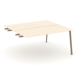 Офисная мебель Estetica Двойной стол приставка к опор. тумбам ES.D.SPR-4-VP Сатин/Латте металл 1580x1500x750